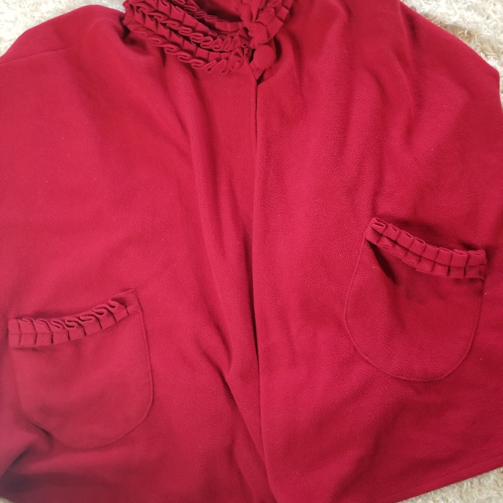 LE MODA Cape wrap poncho Coat plus size ONE SIZE FITS ALL fleece